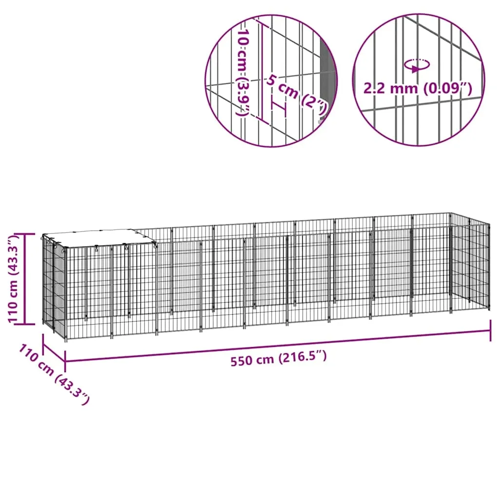 kojec-dla-psa-srebrny-605-m-stalowy
