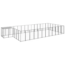 kojec-dla-psow-880x330x110-cm-czarno-szary