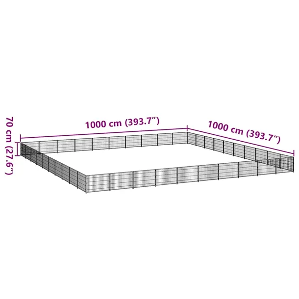 kojec-dla-psow-100x100x70-cm-czarny-stal-material-wykonania-metal