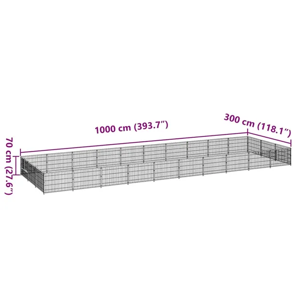 kojec-dla-psow-100x70cm-stal-czarny-material-wykonania-metal