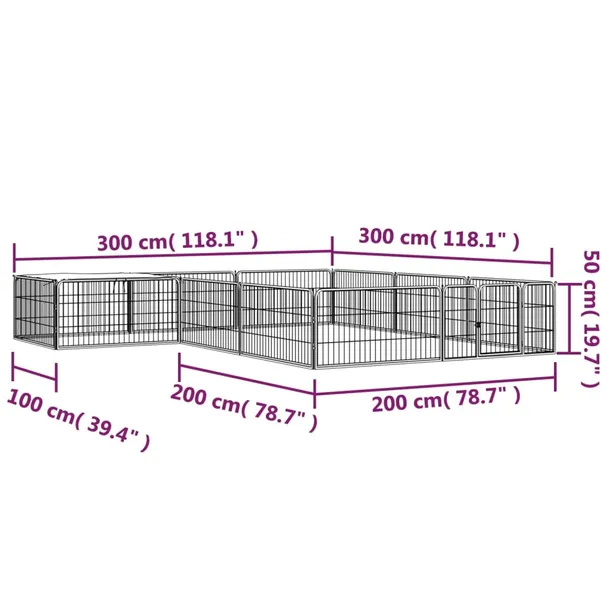kojec-dla-psow-300x300x50-cm-czarny-wysokosc-50-cm