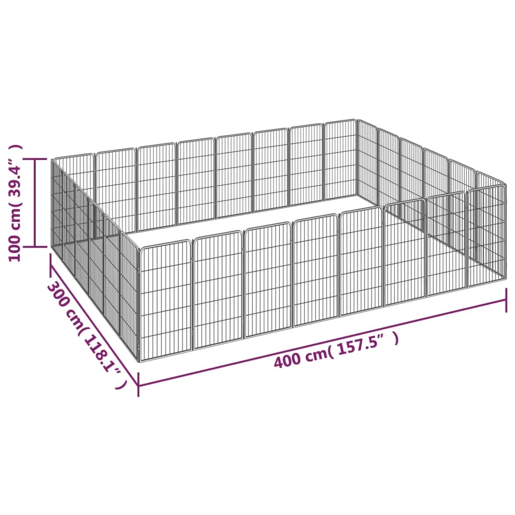 kojec-dla-psow-400x300x100-cm-czarny-stan-nowy