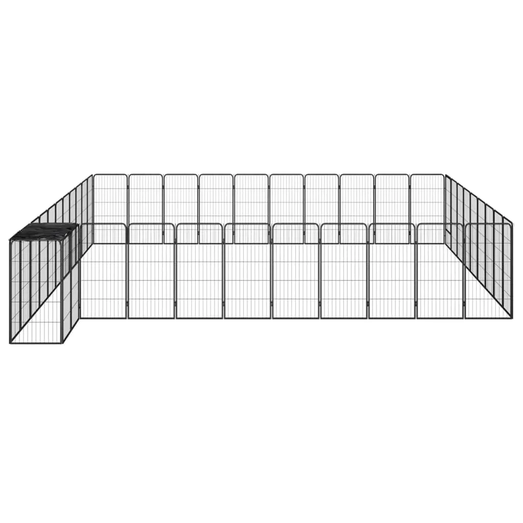 kojec-dla-psow-550x500x100-cm-czarny-stan-nowy