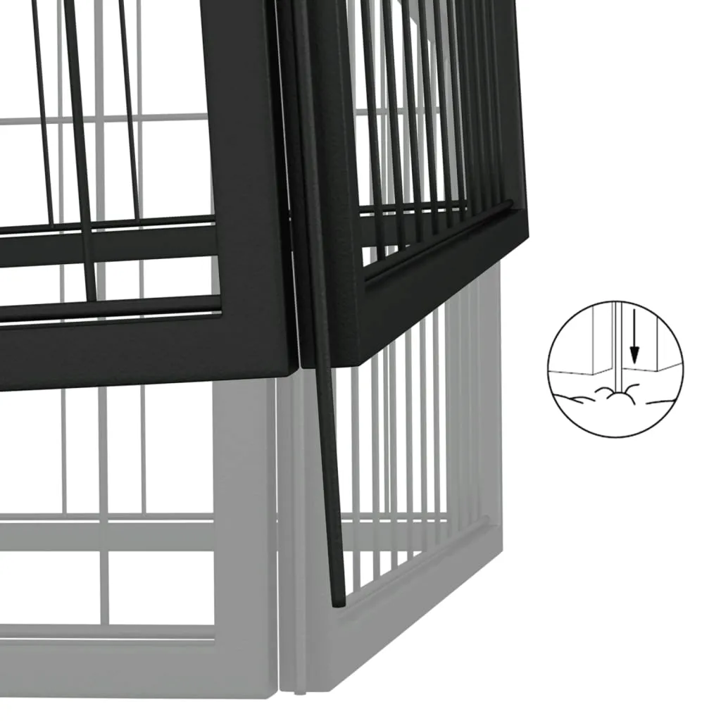 kojec-dla-psow-550x500x100-cm-czarny-stan-nowy