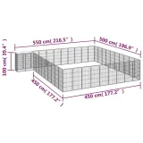 kojec-dla-psow-550x500x100-cm-czarny-wysokosc-100-cm