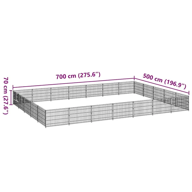 kojec-dla-psow-700x500x70-cm-stal-czarny-material-wykonania-metal