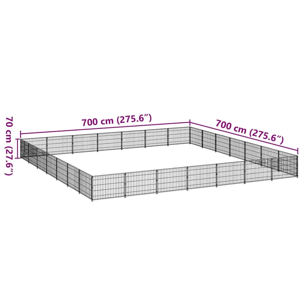 kojec-dla-psow-700x700x70-cm-srebrny-stan-nowy