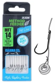 r-14-haczyki-z-przyponem-wiazane-z-gumka-method-feeder-iseama-plecionka-mft