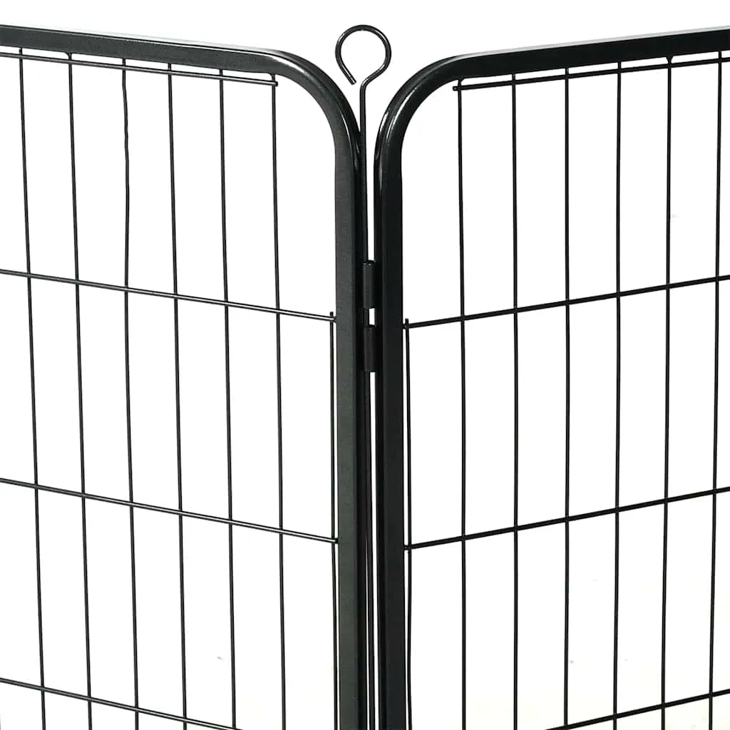 raj-dla-psow-kojec-16-paneli-80x60-cm-czarny-stan-nowy