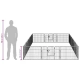 raj-dla-psow-kojec-16-paneli-80x60-cm-czarny-marka-inna