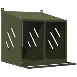 gniazdo-dla-kur-z-2-przegrodami-oliwkowo-zielony-metal