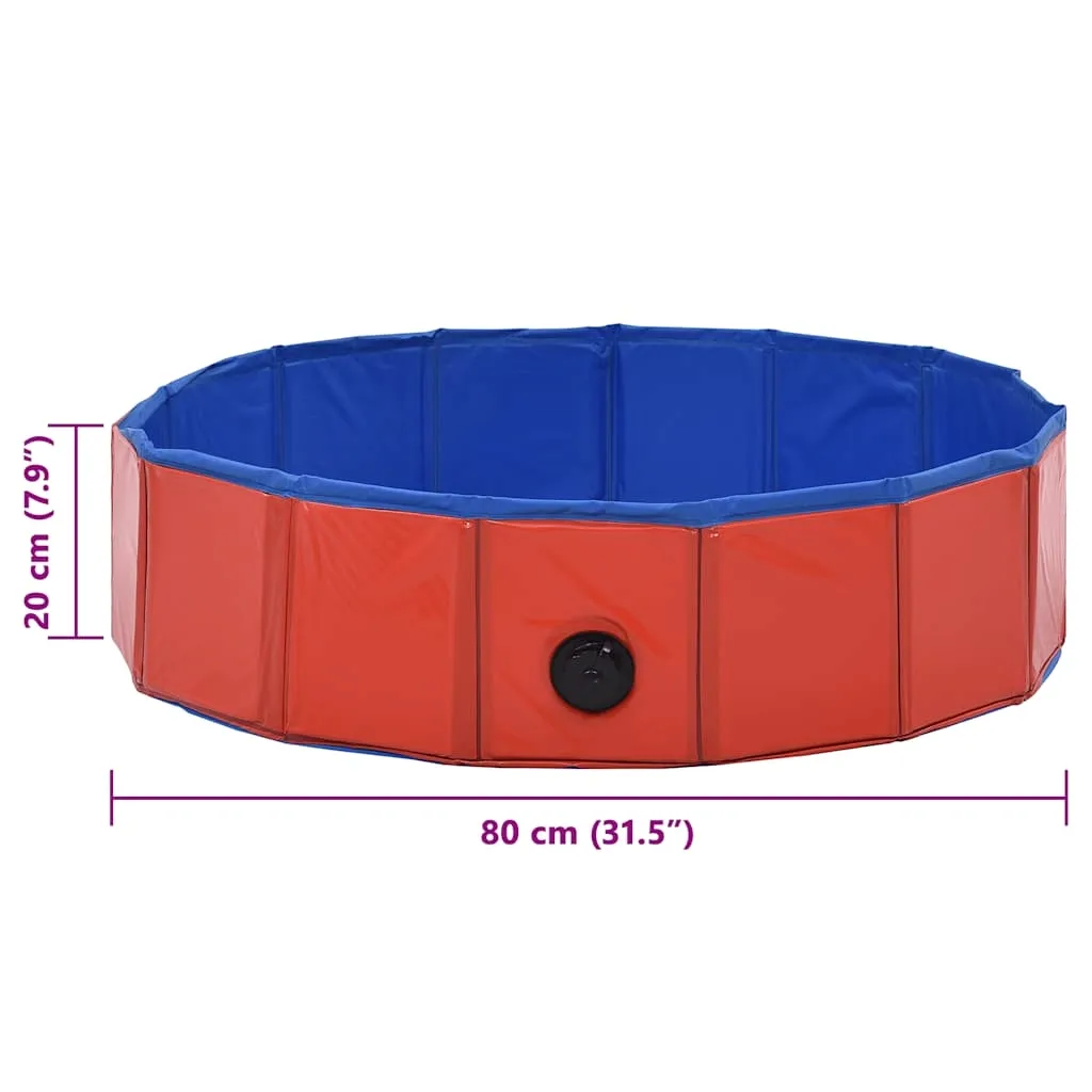 basen-dla-psa-80x20-cm-czerwony-pvc-stan-nowy