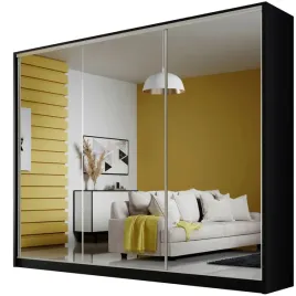 szafa-przesuwna-meblo2-270-czarna-garderoba-lustro