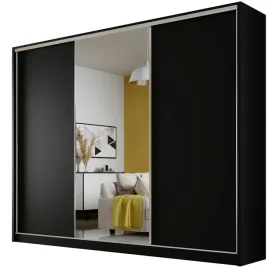 szafa-przesuwna-meblo1-270-czarna-garderoba-lustro