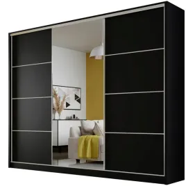 szafa-przesuwna-meblo4-270-czarna-garderoba-lustro
