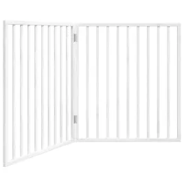 bramka-dla-psa-skladana-2-panele-biala-160-cm-drewno-topolowe