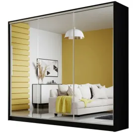 szafa-przesuwna-meblo2-250-czarna-garderoba-lustro