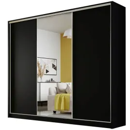 szafa-przesuwna-meblo1-250-czarna-garderoba-lustro