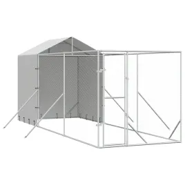 kojec-dla-psa-z-dachem-srebrny-2x6x25-m-stal-galwanizowana