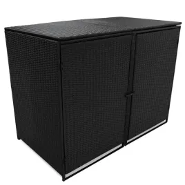 oslona-na-2-kosze-na-smieci-polirattan-czarna-148x80x111-cm