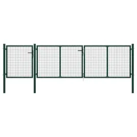 brama-ogrodzeniowa-stalowa-400-x-100-cm-zielona