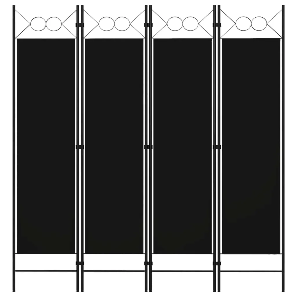 parawan-4-panelowy-czarny-160-x-180-cm