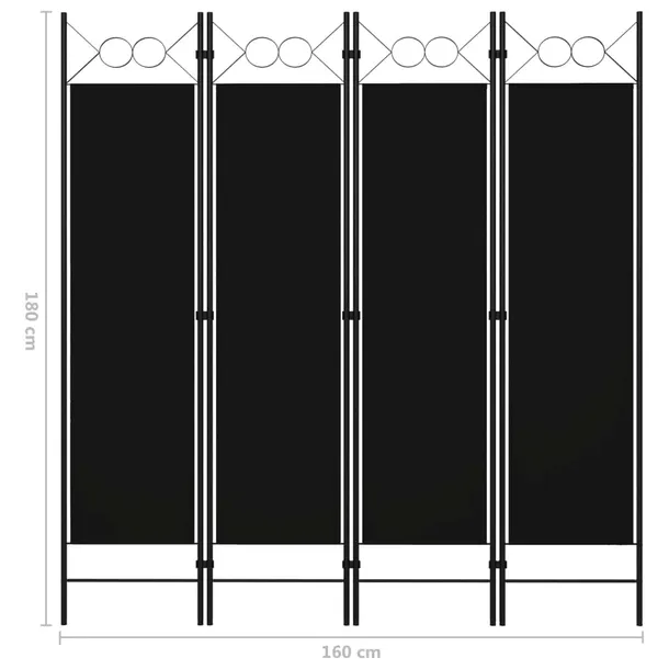 parawan-4-panelowy-czarny-160-x-180-cm-stan-nowy