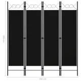parawan-4-panelowy-czarny-160-x-180-cm-stan-nowy