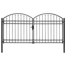 brama-ogrodzeniowa-podwojna-zaokraglona-stal-300x150-cm