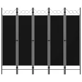 parawan-5-panelowy-czarny-200-x-180-cm
