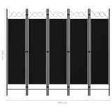 parawan-5-panelowy-czarny-200-x-180-cm-stan-nowy