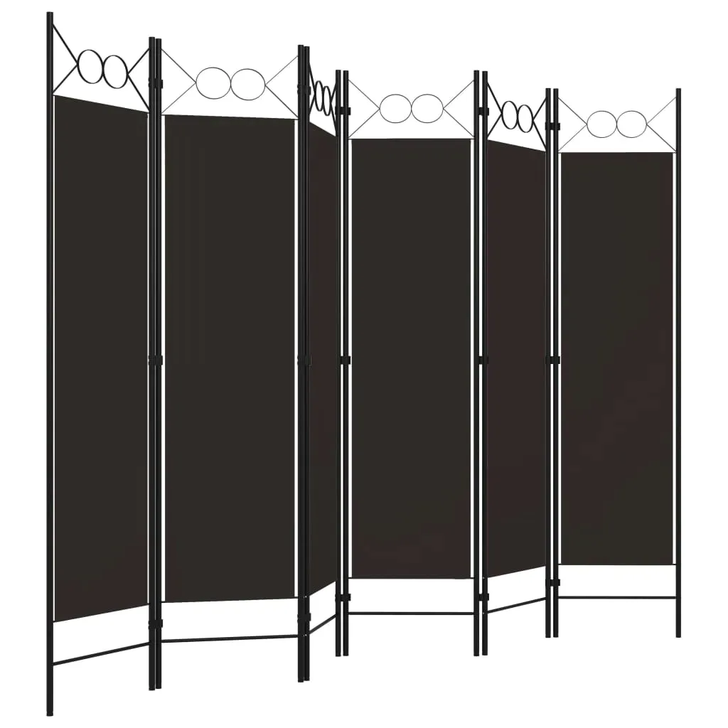 parawan-6-panelowy-brazowy-240-x-180-cm