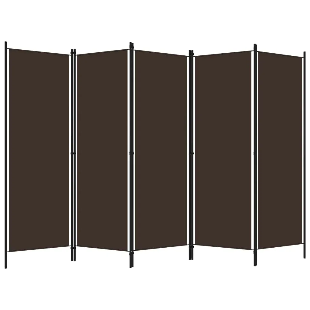parawan-5-panelowy-brazowy-250-x-180-cm