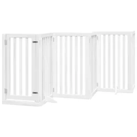 skladana-bramka-dla-psa-z-drzwiami-6-paneli-biala-300-cm