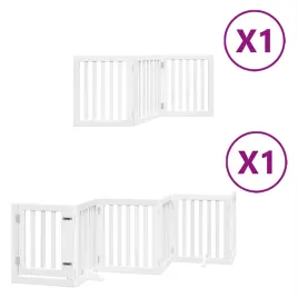 skladana-bramka-dla-psa-z-drzwiami-9-paneli-biala-450-cm