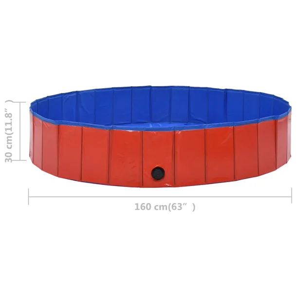basen-dla-psa-160x30-cm-czerwony-stan-nowy-szerokosc-60-cm