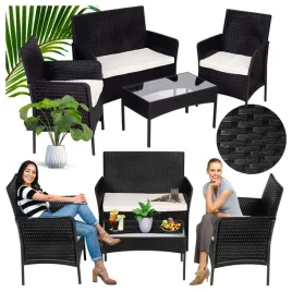 meble-ogrodowe-zestaw-stol-lawka-2-fotele-komplet-czarny-jasne-poduszki