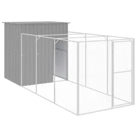 buda-dla-psa-z-wybiegiem-jasnoszary-165x455x181-cm