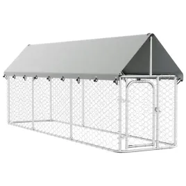 klatka-zadaszona-dla-psa-400x100x150-srebrny