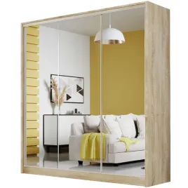szafa-przesuwna-meblo2-200-sonoma-garderoba-lustro