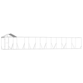 kojec-dla-psa-z-dachem-srebrny-14x2x25m-stal-galwanizowana