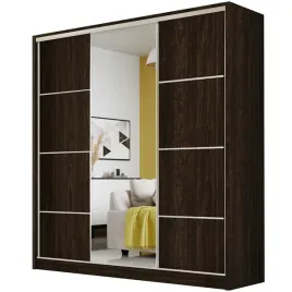 szafa-przesuwna-meblo-4-200-wenge-garderoba-lustro