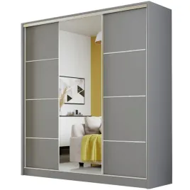 szafa-przesuwna-meblo-4-200-szara-garderoba-lustro