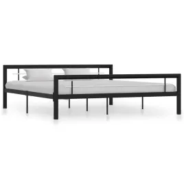 rama-lozka-czarno-biala-metalowa-180x200-cm
