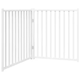 skladana-bramka-dla-psa-2-panele-biala-160-cm-drewniana