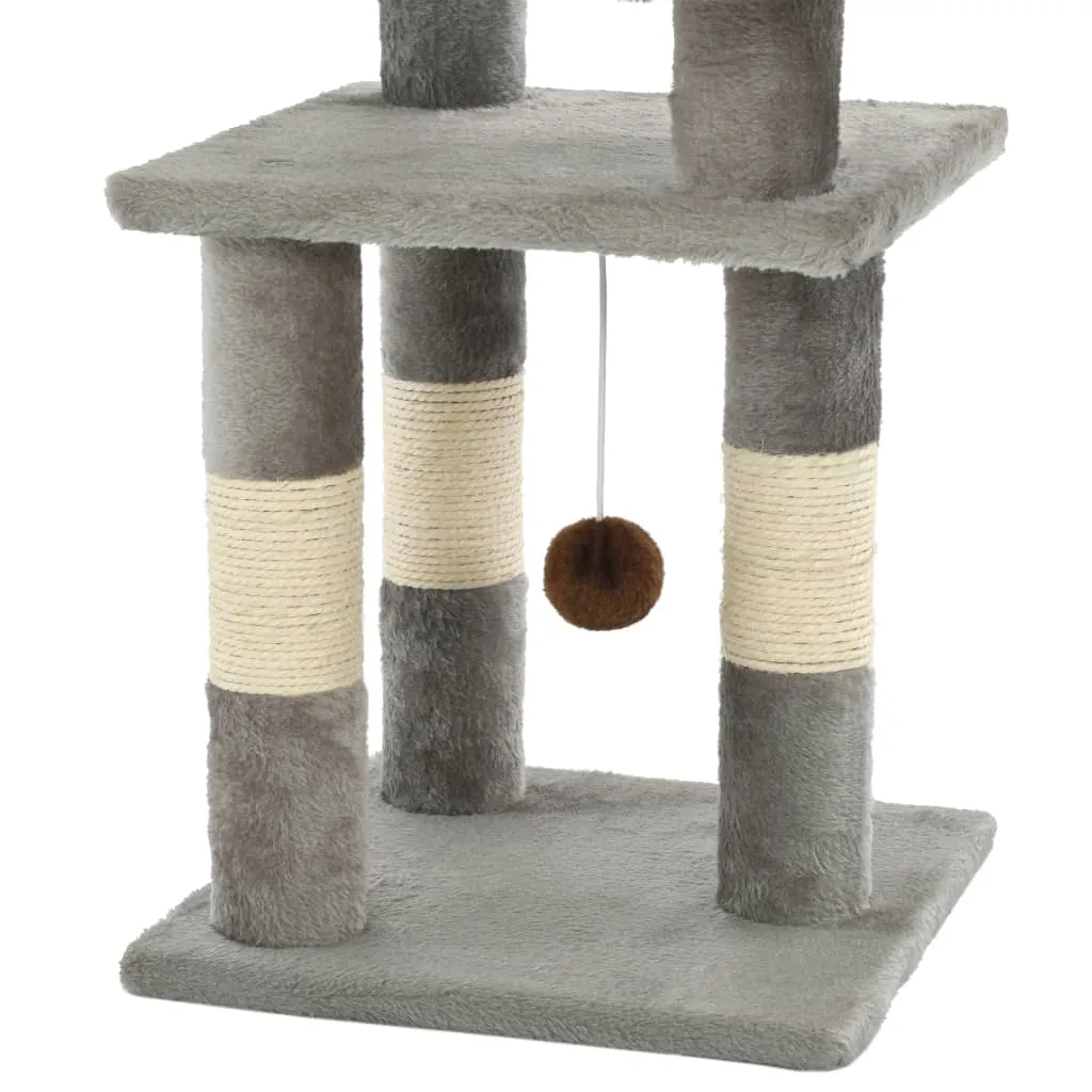 drapak-pluszowy-szary-30x30x65cm-stan-nowy