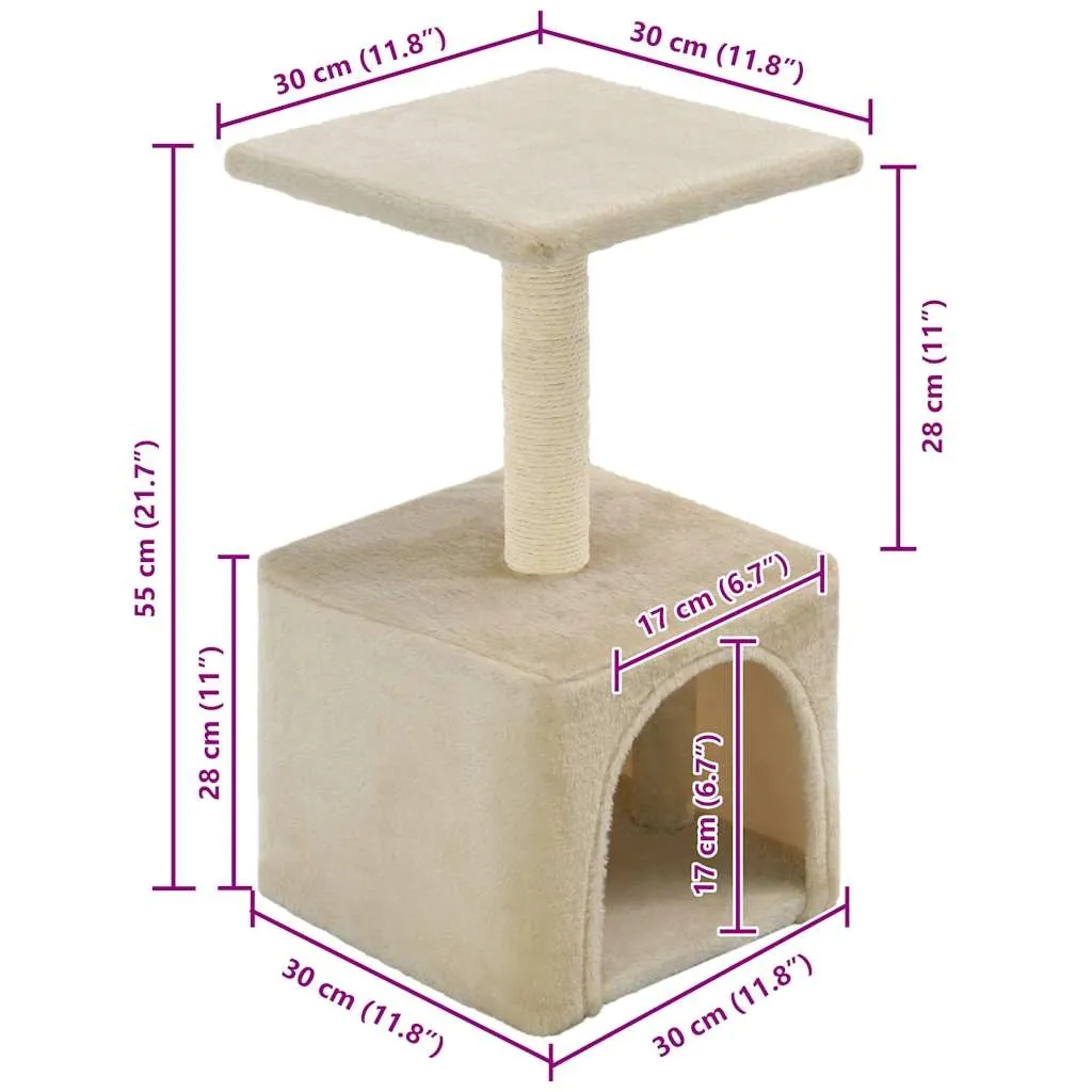 drapak-pluszowy-bezowy-30x30x55cm-stan-nowy