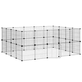 klatka-dla-zwierzat-z-bramka-36-paneli-czarna-35x35-cm-stal