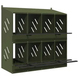 kurnik-legowy-z-8-przegrodami-oliwkowo-zielony-metalowy