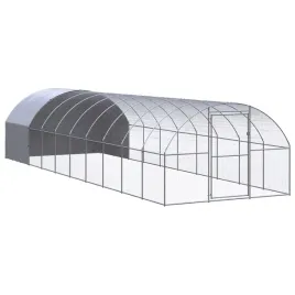 kurnik-zewnetrzny-z-ocynkowanej-stali-3x10x2m-srebrny-wodoodporny-dach